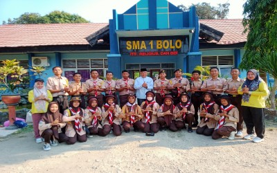 Pelepasan anggota Ekskul Pramuka SMP Negeri 39 Jakarta untuk mengikuti Kemah Akbar Se-Kabupaten Jakarta Pusat